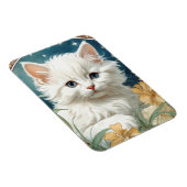 Alphonse Mucha Art Nouveau Kitten Magnet (Rechte Seite)