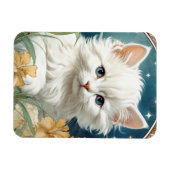 Alphonse Mucha Art Nouveau Kitten Magnet (Horizontal)