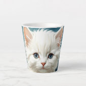 Alphonse Mucha Art Nouveau Kitten Milchtasse (Vorderseite)