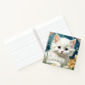 Alphonse Mucha Art Nouveau Kitten Notizblock (Innenseite)