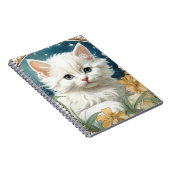 Alphonse Mucha Art Nouveau Kitten Notizblock (Rechte Seite)