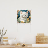 Alphonse Mucha Art Nouveau Kitten Poster (Küche)