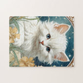 Alphonse Mucha Art Nouveau Kitten Puzzle (Horizontal)