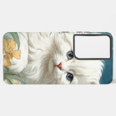 Alphonse Mucha Art Nouveau Kitten Samsung Galaxy Hülle (Linke Seite)