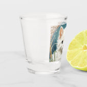 Alphonse Mucha Art Nouveau Kitten Schnapsglas (Links)