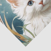 Alphonse Mucha Art Nouveau Kitten Seidenpapier (Ausschnitt)