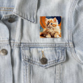 Alphonse Mucha Art Nouveau Orange Cat Button (Beispiel)