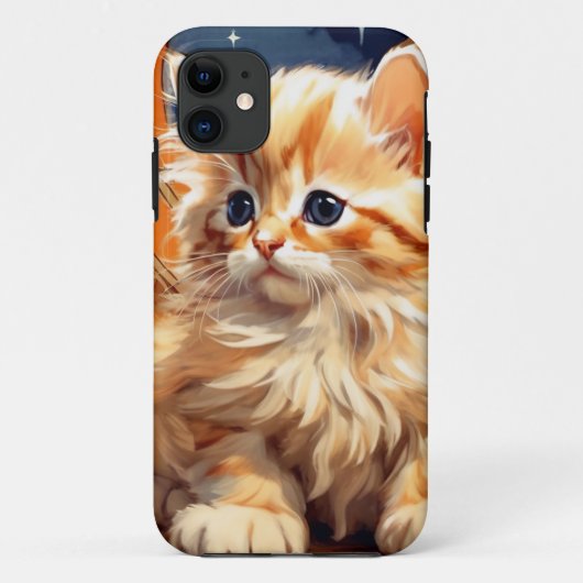 Alphonse Mucha Art Nouveau Orange Cat Case-Mate iPhone Hülle (Rückseite)