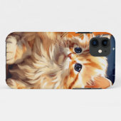 Alphonse Mucha Art Nouveau Orange Cat Case-Mate iPhone Hülle (Rückseite (Horizontal))