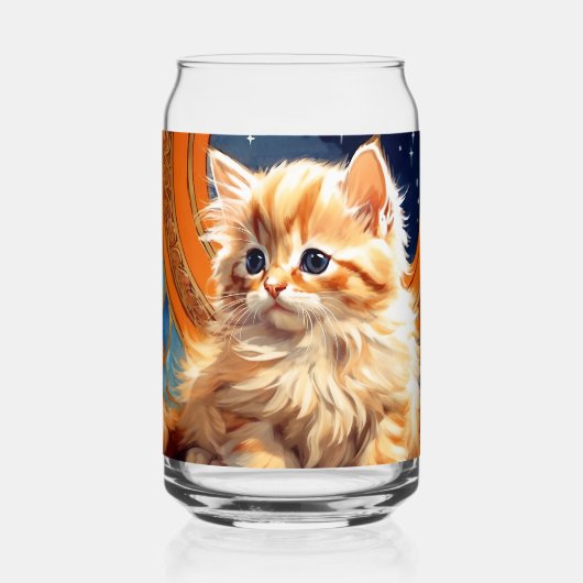 Alphonse Mucha Art Nouveau Orange Cat Dosenglas (Vorderseite)