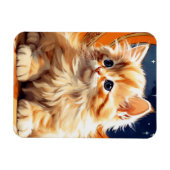 Alphonse Mucha Art Nouveau Orange Cat Magnet (Horizontal)