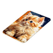 Alphonse Mucha Art Nouveau Orange Cat Magnet (Linke Seite)