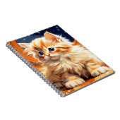 Alphonse Mucha Art Nouveau Orange Cat Notizblock (Rechte Seite)