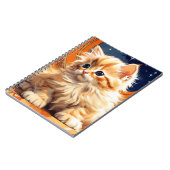 Alphonse Mucha Art Nouveau Orange Cat Notizblock (Linke Seite)