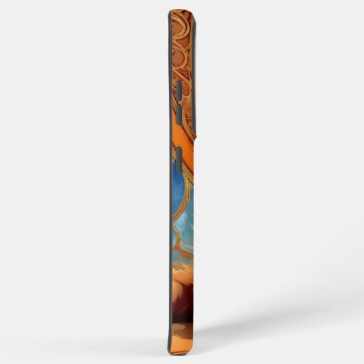 Alphonse Mucha Art Nouveau Orange Cat Samsung Galaxy Hülle (Rechte Seite)