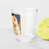 Alphonse Mucha Art Nouveau Orange Cat Schnapsglas (Rechts)