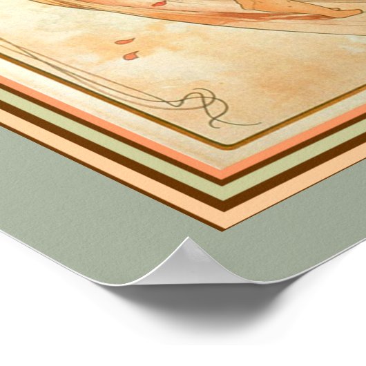 Alphonse Mucha Art Nouveau Poster 12 x 16 (Ecke)