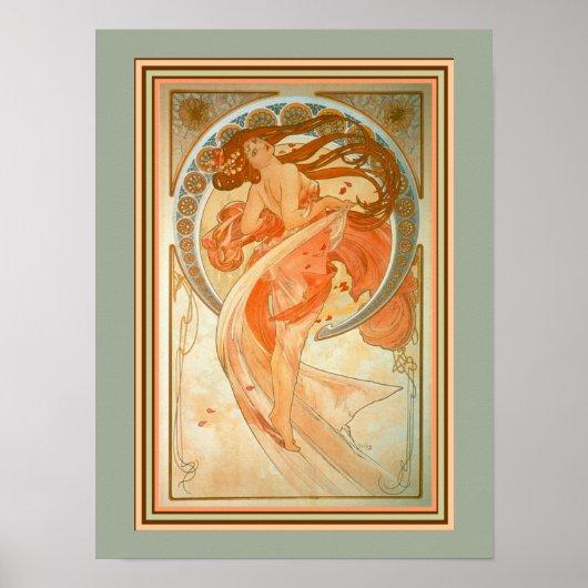 Alphonse Mucha Art Nouveau Poster 12 x 16 (Vorne)