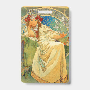 Alphonse Mucha Art Nouveau Princess Hyacinth Ausweis