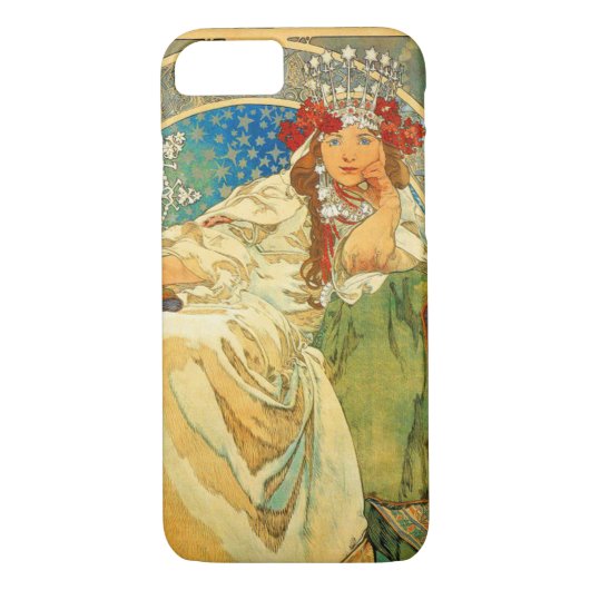 Alphonse Mucha Art Nouveau Princess Hyacinth Case-Mate iPhone Hülle (Rückseite)