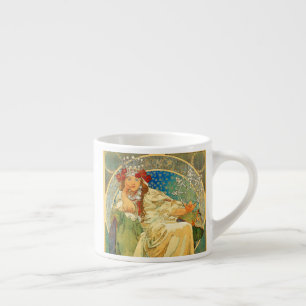 Alphonse Mucha Art Nouveau Princess Hyacinth Espressotasse