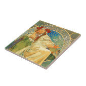 Alphonse Mucha Art Nouveau Princess Hyacinth Fliese (Seite)