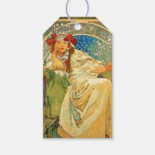 Alphonse Mucha Art Nouveau Princess Hyacinth Geschenkanhänger