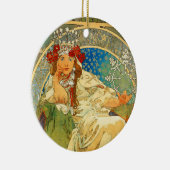 Alphonse Mucha Art Nouveau Princess Hyacinth Keramik Ornament (Rechts)