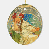 Alphonse Mucha Art Nouveau Princess Hyacinth Keramik Ornament (Links)