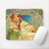 Alphonse Mucha Art Nouveau Princess Hyacinth Mousepad (Mit Mouse)