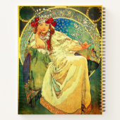 Alphonse Mucha Art Nouveau Princess Hyacinth Notizblock (Rückseite)
