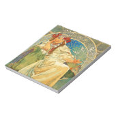 Alphonse Mucha Art Nouveau Princess Hyacinth Notizblock (Rotiert)