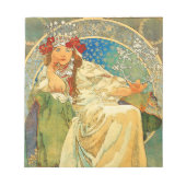 Alphonse Mucha Art Nouveau Princess Hyacinth Notizblock (Vorderseite)