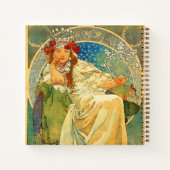 Alphonse Mucha Art Nouveau Princess Hyacinth Notizblock (Rückseite)
