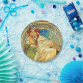 Alphonse Mucha Art Nouveau Princess Hyacinth Pappteller (Party)