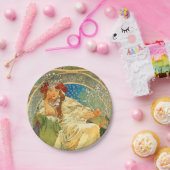 Alphonse Mucha Art Nouveau Princess Hyacinth Pappteller (Party)