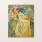 Alphonse Mucha Art Nouveau Princess Hyacinth Puzzle (Vertikal)