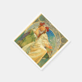 Alphonse Mucha Art Nouveau Princess Hyacinth Serviette (Ecke)