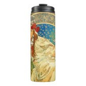 Alphonse Mucha Art Nouveau Princess Hyacinth Thermosbecher (Vorderseite)