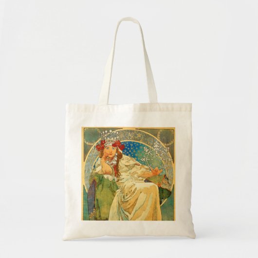 Alphonse Mucha Art Nouveau Princess Hyacinth Tragetasche (Vorne)