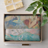 Alphonse Mucha Art Nouveau Seasons Decoupage Seidenpapier (Geschenk)