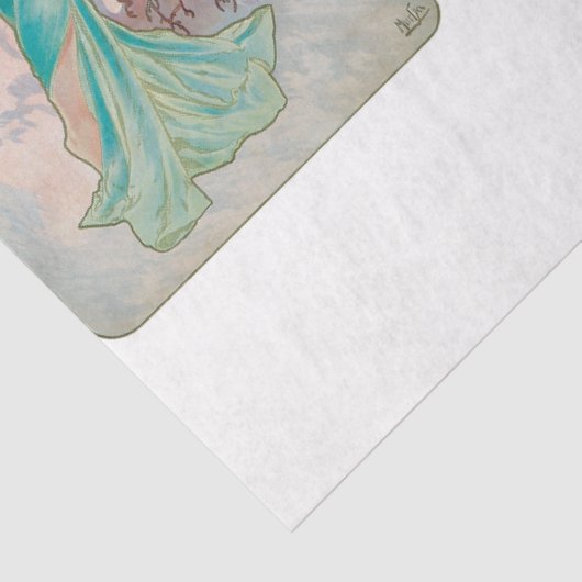 Alphonse Mucha Art Nouveau Seasons Decoupage Seidenpapier (Ausschnitt)