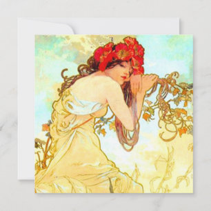 Alphonse Mucha Art Nouveau Sommer Einladung