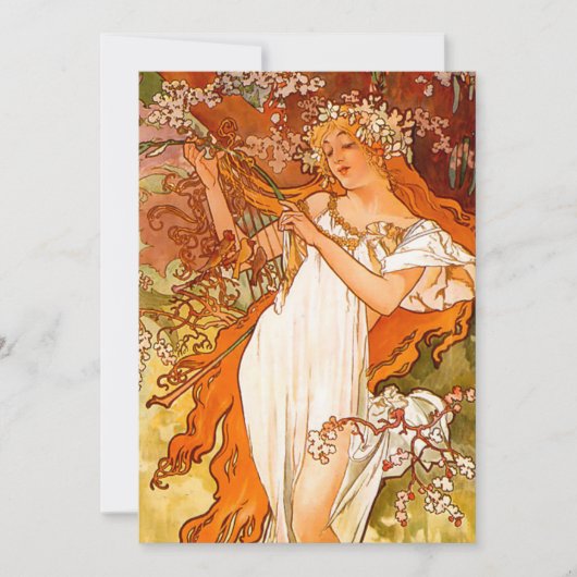 Alphonse Mucha Art Nouveau Spring Ankündigung (Vorderseite)
