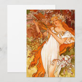 Alphonse Mucha Art Nouveau Spring Ankündigung (Vorne/Hinten)
