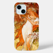 Alphonse Mucha Art Nouveau Spring Case-Mate iPhone Hülle (Rückseite)
