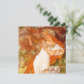 Alphonse Mucha Art Nouveau Spring Einladung (Stehend Vorderseite)