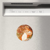 Alphonse Mucha Art Nouveau Spring Magnet (In Situ (Geschirrspüler))