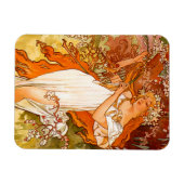 Alphonse Mucha Art Nouveau Spring Magnet (Horizontal)