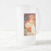 Alphonse Mucha Art Nouveau Spring Mattglas Bierglas (VorderseiteRechts)